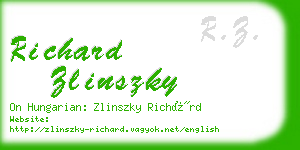 richard zlinszky business card